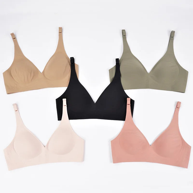 Sexy Nahtloser BH Ohne Bügel Verstellbare Drahtlose BHs Damen Unterwäsche Weiblicher Push-Up Gepolsterter Bralette Dessous Intimates