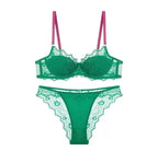 Sexy Spitzen-BH- und Höschen-Set, Minimizer, Anti-Sagging, vollflächig bedeckend, verstellbarer Bügel, große Bruststütze, dünne Seitenstütze, kein Überlaufen