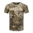 Outdoor Sports Men T-Shirts 3D Camouflage Quick Dry O Neck Short Sleeve Tops Shirt Camo Hiking Hunting T Shirt