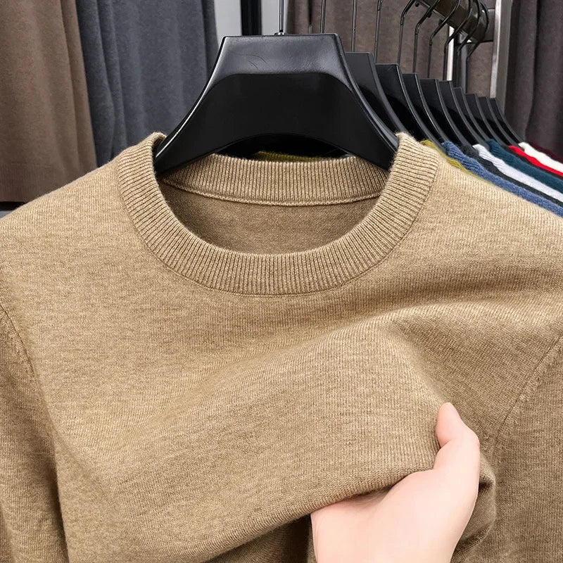 2025 Neuer Herren-Freizeitpullover Rundhals Langarm Strickpullover Rautenmuster Mode Vielseitiges Oberteil 2029 Hauptbild