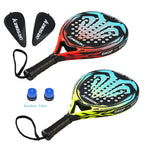 Kawasaki Padel Tennis Schläger aus Carbonfaser mit weichem EVA-Kern, inklusive Padel-Tasche und Hülle, Power Beach Tennis Padel