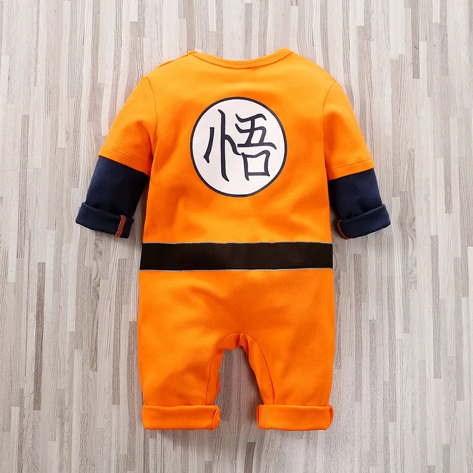 Anime Kleidung Baby Vegeta Strampler Neugeborene Kuririn Roshi Trainingsoutfit Säuglinge Kinder Halloween Cartoon Cosplay Kostüm Overall