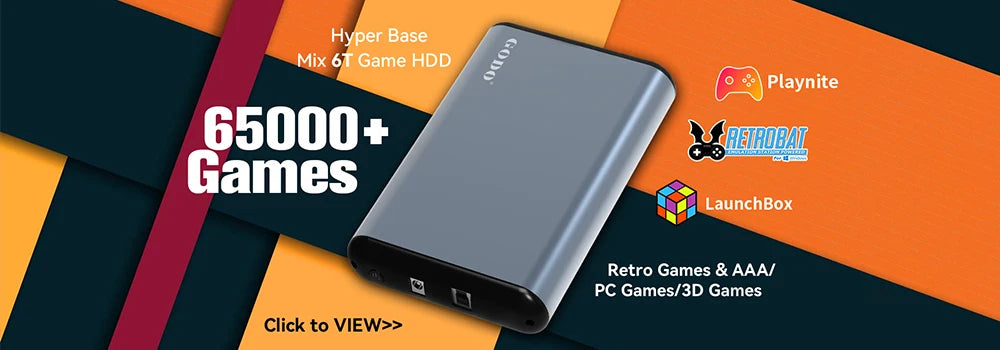 3TB Tragbare Gaming-HDD LaunchBox/Retrobat/Playnite Retro-Spielekonsole mit über 17300 AAA-/3D-/Retro-Spielen für PS4/PS3/PS2/Switch/Wii