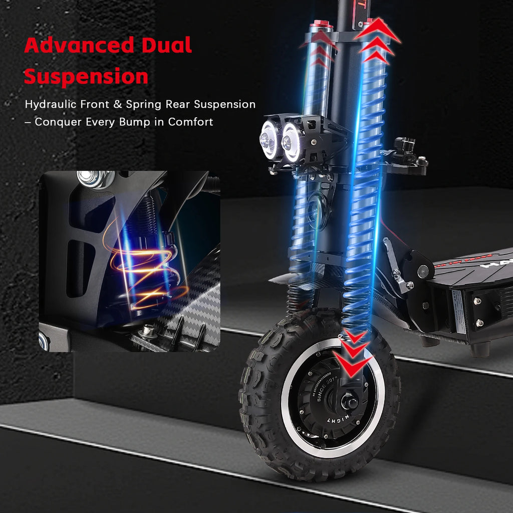 Neuer HALO KNIGHT T107Pro Smart E-Scooter für Erwachsene, großes Display, 60V 38.4Ah Akku, 3000W Dualmotor, 95KM/H Leistungsstarker Elektroroller