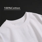 Hochwertiges weißes T-Shirt mit Arch-Print, Kurzarm, lässiger Rundhals, Sommer, Grafikmuster, lockere Passform für Männer und Frauen