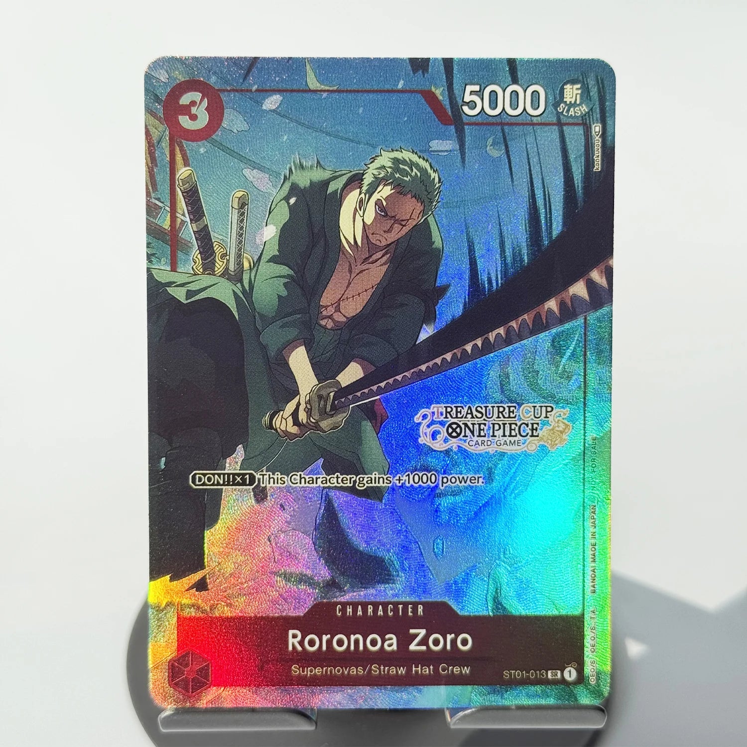 One Piece Roronoa Zoro Serien-Set Championship Treasure Cup Promo Anime Sammlerstücke DIY Replik-Karten Texturkarte