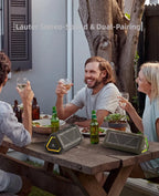 MLOVE P3 Outdoor-Bluetooth-Lautsprecher, 40W Ausgangsleistung Bluetooth 5.3 Lautsprecher, Stereo Sound IPX7 Wasserdicht, Micro SD-Karte, RGB-Licht