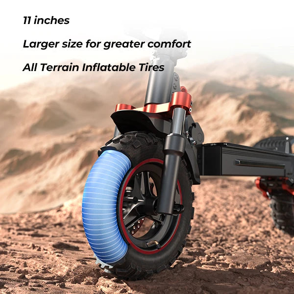 iScooter iX5S E-Scooter 48V15Ah Akku 1000W Motor EABS Bremssystem Elektroroller 11" Offroad-Reifen City E-Scooter für Erwachsene