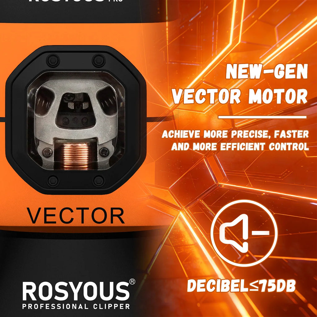 ROSYOUS RS-999 Elektrischer Herrenrasierer 13000 U/min Magnetischer Vektormotor Vollmetall mit Ladestation 2000mAh Friseursalon Bartschneidemaschine