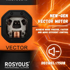 ROSYOUS RS-999 Elektrischer Herrenrasierer 13000 U/min Magnetischer Vektormotor Vollmetall mit Ladestation 2000mAh Friseursalon Bartschneidemaschine