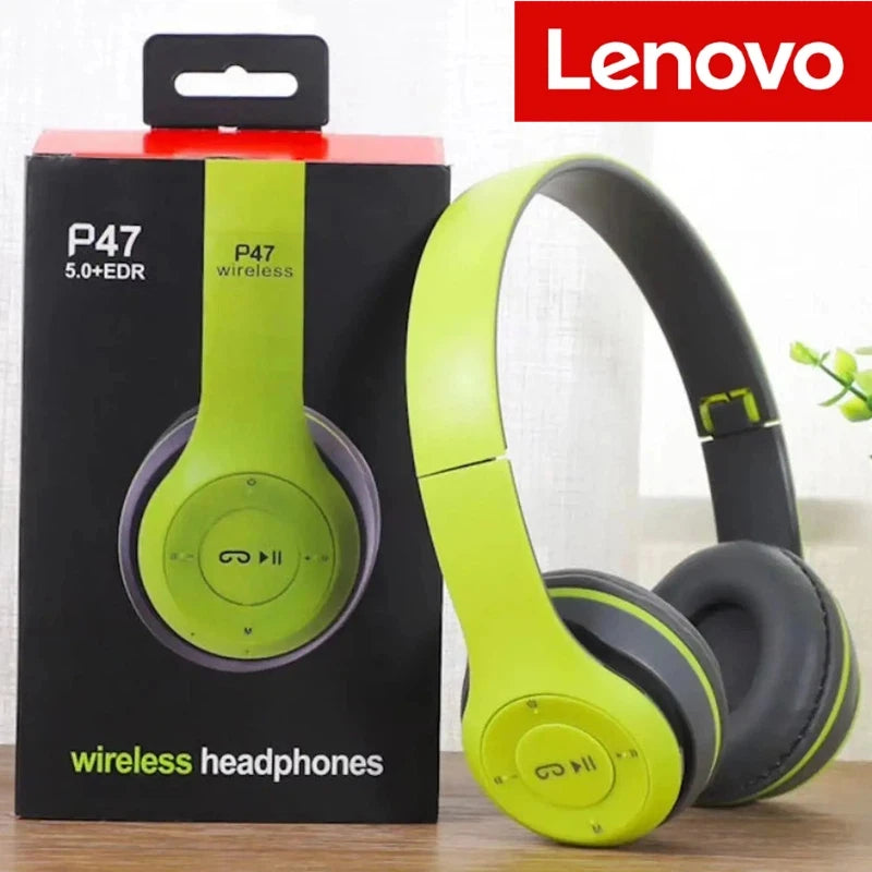 Lenovo Multifunktionaler tragbarer faltbarer kabelloser Bluetooth 5.0 Kopfhörer Für Bluetooth-Verbindung Kabelgebundene Verbindung