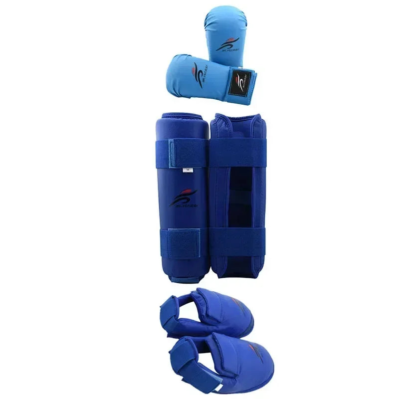Taekwondo Karate Boxen Beinschutz Hand Fuß Protektor Set Sparringsausrüstung Schienbeinschoner Bandagen Handschuhe Sport MMA Kinder Erwachsene Ausrüstung