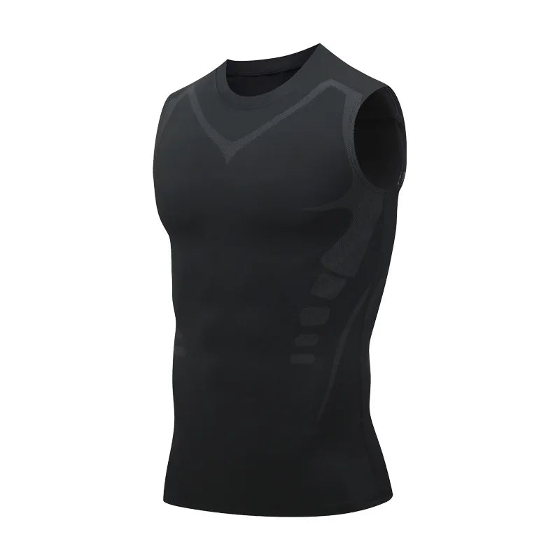 Kompressions-Tanktop Herren Gym-Shirt Ärmellos Schnelltrocknend Bedruckte Sportbekleidung Herren Fitness Bodybuilding Weste Workout Muskel-Top