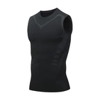 Kompressions-Tanktop Herren Gym-Shirt Ärmellos Schnelltrocknend Bedruckte Sportbekleidung Herren Fitness Bodybuilding Weste Workout Muskel-Top