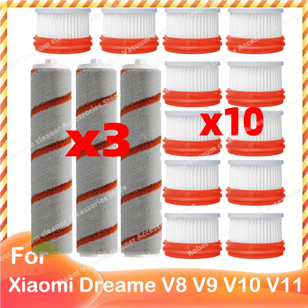 Kompatibel für Xiaomi Dreame V9 V10 V11 V8 V9B V9P XR Zubehör Hauptbürste HEPA Filter Kabelloser Handstaubsauger Teile