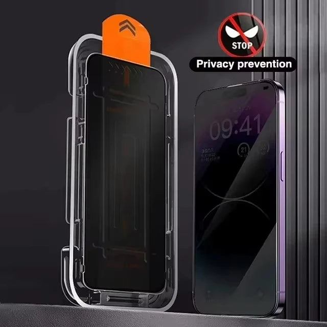 Blickschutzfolie für iPhone 17 Pro Max 16E Air 16 11 14 13 12 Mini 15 X XR XS Staubfreie Installation Anti-Spionage Glasfolie