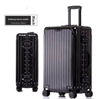KLQDZMS Deutscher Koffer aus Aluminium-Magnesium-Legierung, 20 Zoll, Handgepäck, 28 Zoll, großes Fassungsvermögen, Reisekoffer aus Leder für Geschäftsreisen