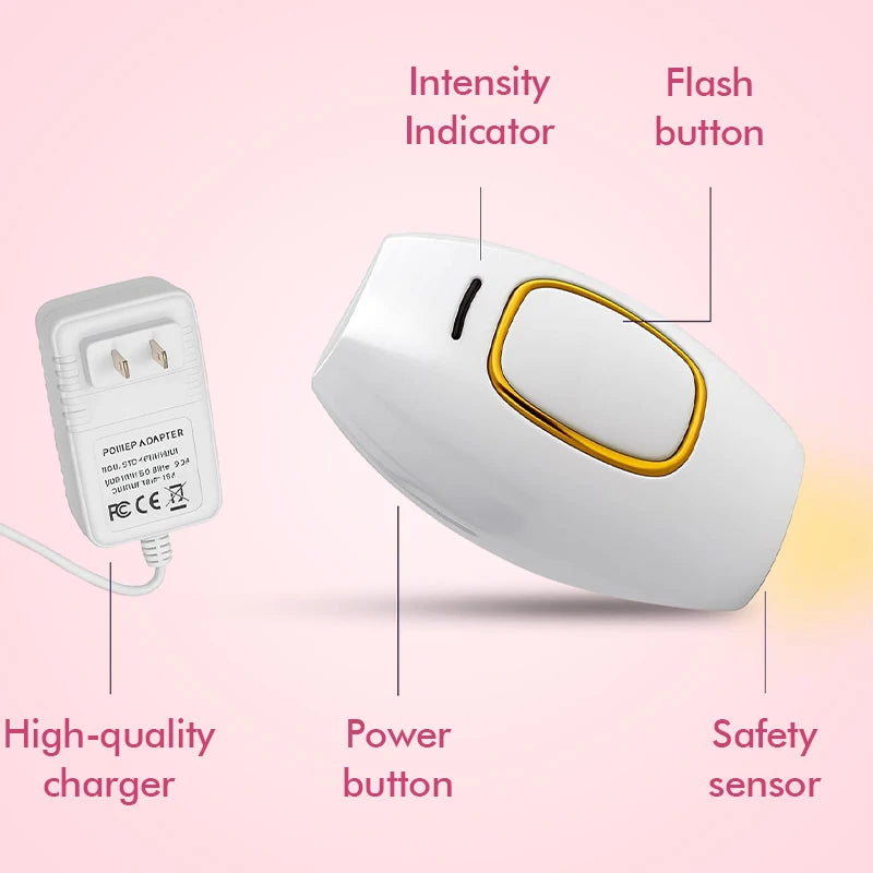 Laser-Epilierer IPL Haarentfernung Laser-Epilierer für Frauen 500.000 Lichtimpulse Epiliergerät Dauerhafte Schmerzlose Haarentfernung