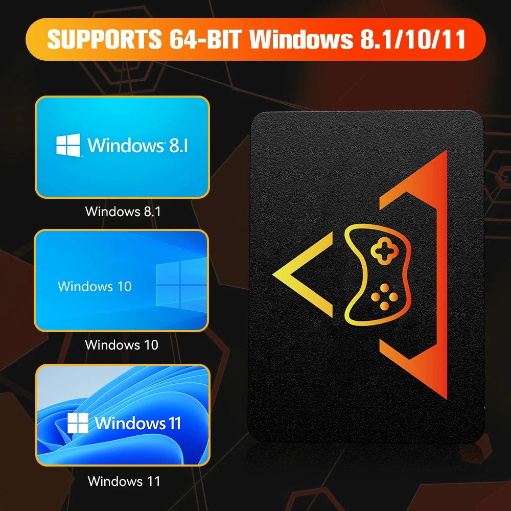 1TB tragbare Gaming-SSD 3 Systeme in 1 Spielekonsole 80+ Emulatoren für PS5/PS4/XBOX/XBOX One/PS3/SWITCH mit 16191 3D- & Retro-Spielen