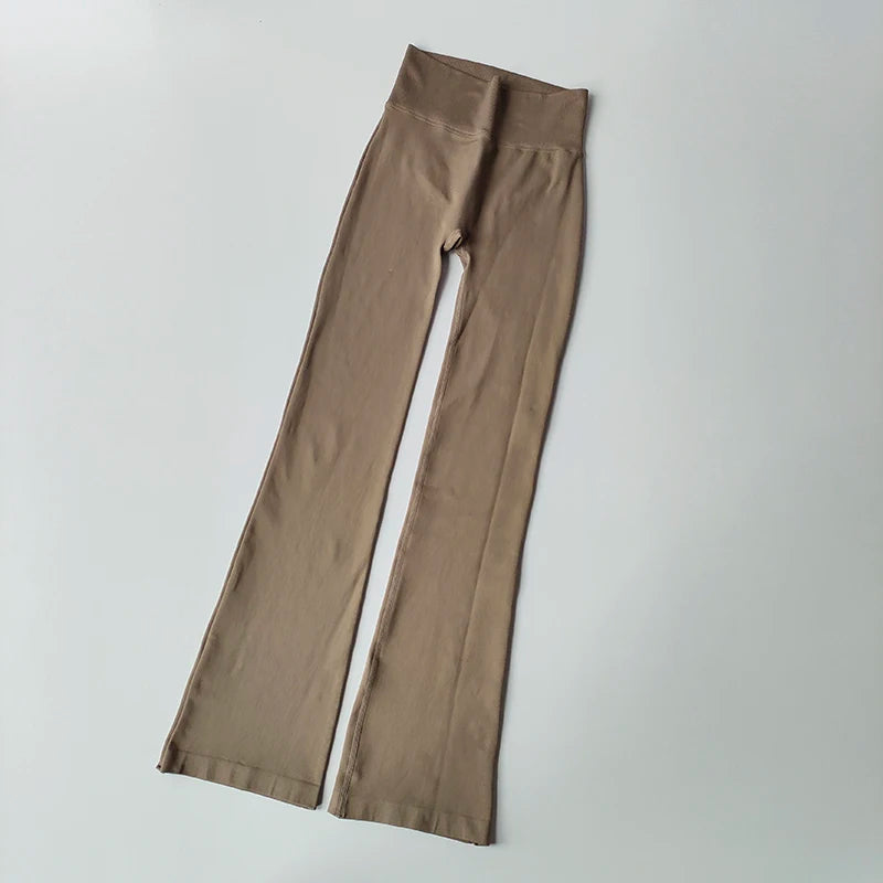 High-Waist Kompressionshose ohne sichtbare Nähte, Mikro-Schlag Yoga Outdoor-Bekleidung Nahtlose Elastische Fitnesshose Shaping Leggings