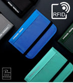 RFID Travel Wallet Passport Holder Credit Card Organizer Zipper Pouch Document Organizer Anti Theft Travel Accessories