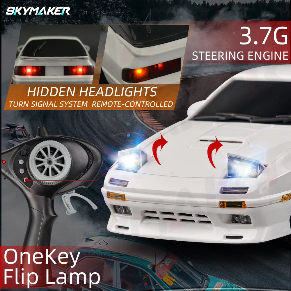 Skymaker AE86 Modell LD1801 RX-7 FC LD1802 1:18 RC Drift Car 1/18 2.4G Fernbedienung ESP Gyroskop LED Mini RC Rennwagen Spielzeug