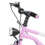 16 Zoll Kinderfahrrad Carbonstahl Mountainbike mit Stützrädern & LED-Licht für 5-8 Jahre, Höhenverstellbar, 60kg