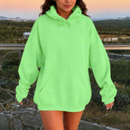 Women's Hoodies Pullover Spring Autumn Casual Hoodie 2026 Sweatshirts Solid Color Hoodies Oversize Black Sweatshirt Women Top