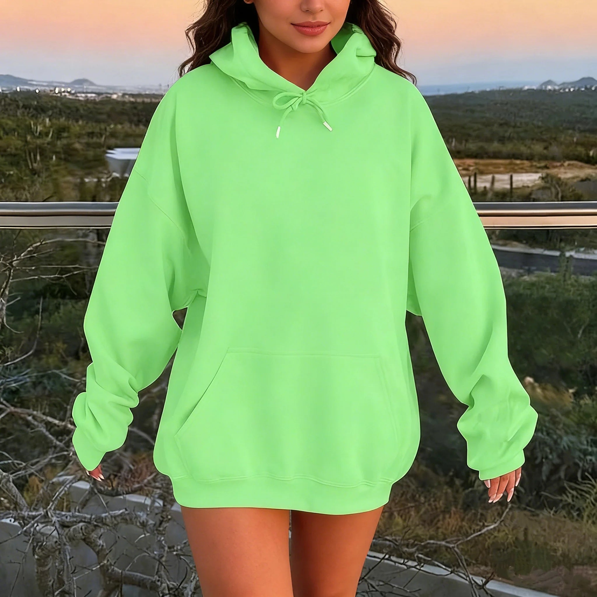 Women's Hoodies Pullover Spring Autumn Casual Hoodie 2026 Sweatshirts Solid Color Hoodies Oversize Black Sweatshirt Women Top Hauptbild