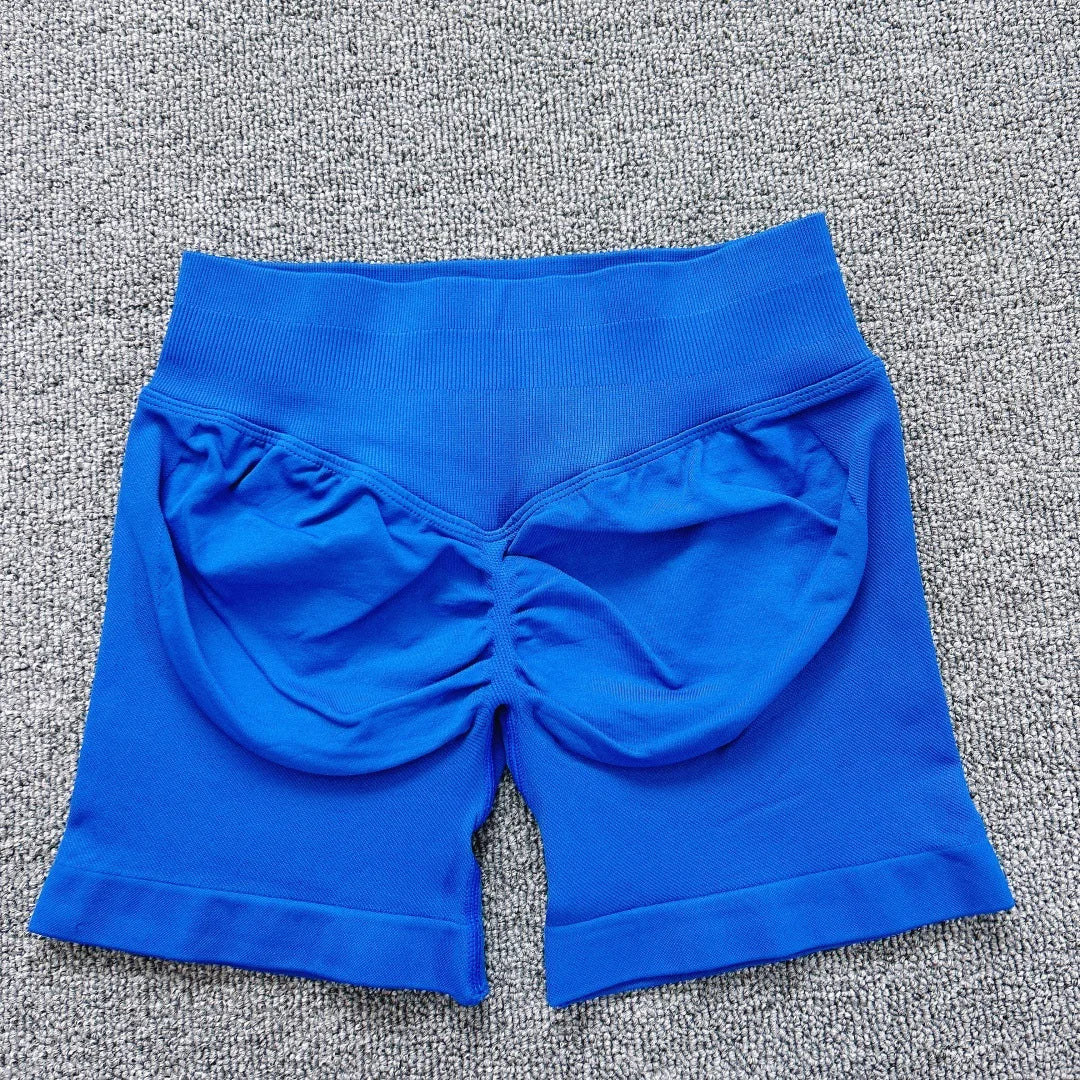 D LOGO Impact Nahtlose Fitness-Pfirsich-Hüft-Sport-Yoga-Leggings Shorts