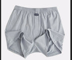 Herren Aro Unterhosen Unterwäsche 100% reine Baumwolle Schlafhose lose atmungsaktive Herren High Waisted Four Corner Boxershorts