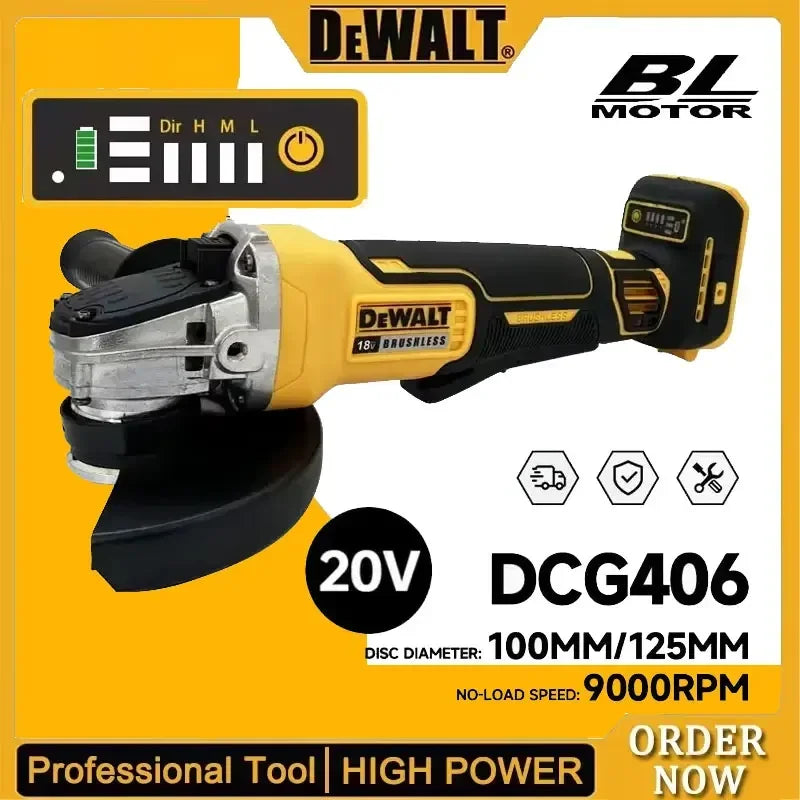 Dewalt DCG406 125MM Akku Winkelschleifer Bürstenlos 9000 U/min Trennschleifer Polierer Für Dewalt Akku Elektrowerkzeug
