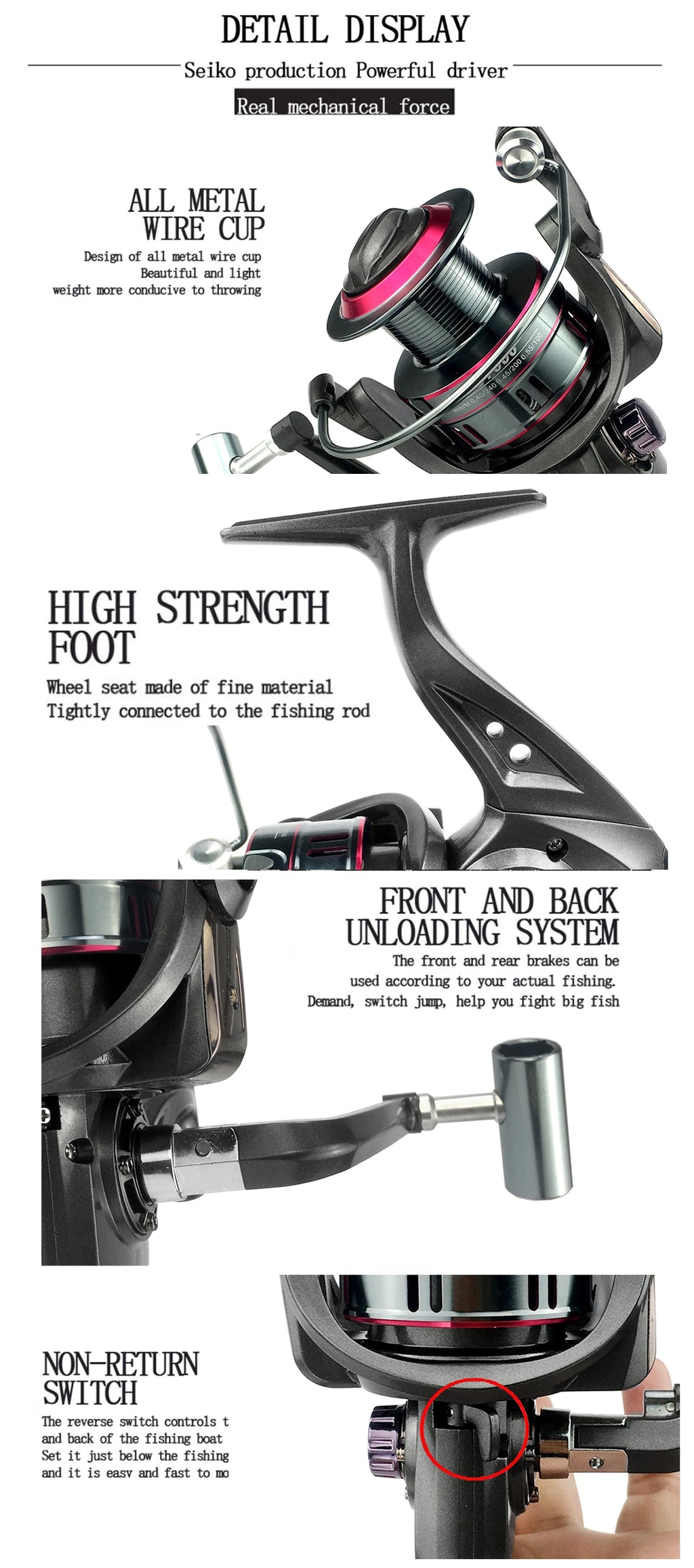 1.8-3.6m Kohlefaser Angelrute und Rollen-Set, superharte Teleskop-Angelrute, Spinnrollen-Set, max. Widerstand 3-8kg Pesca
