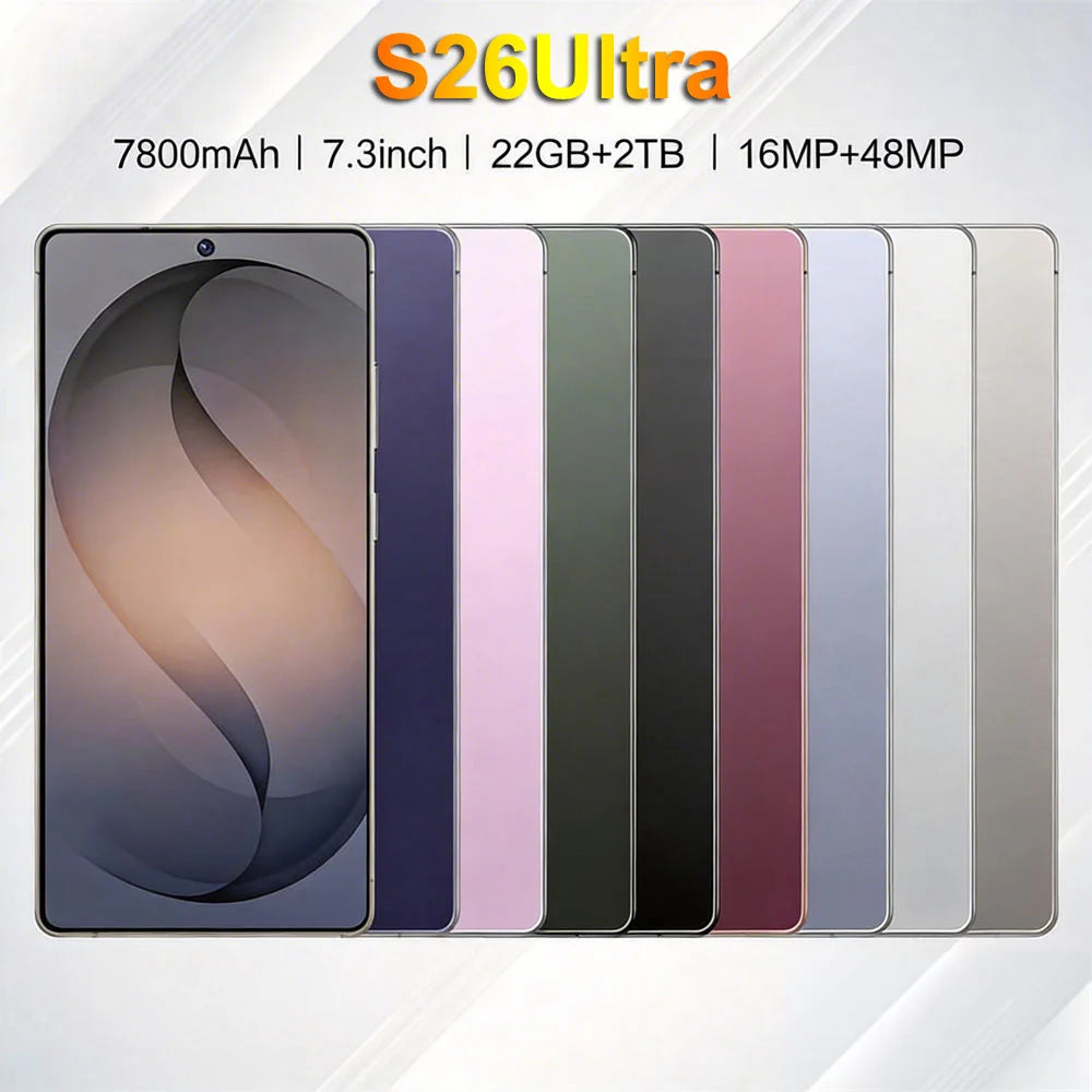 2026 Original Smartphone Für S26 Ultra 5G 7.3HD KI 8-Kern Dual-SIM-Karte 16G+1TB Handy Android Mobile Phones Entsperrt