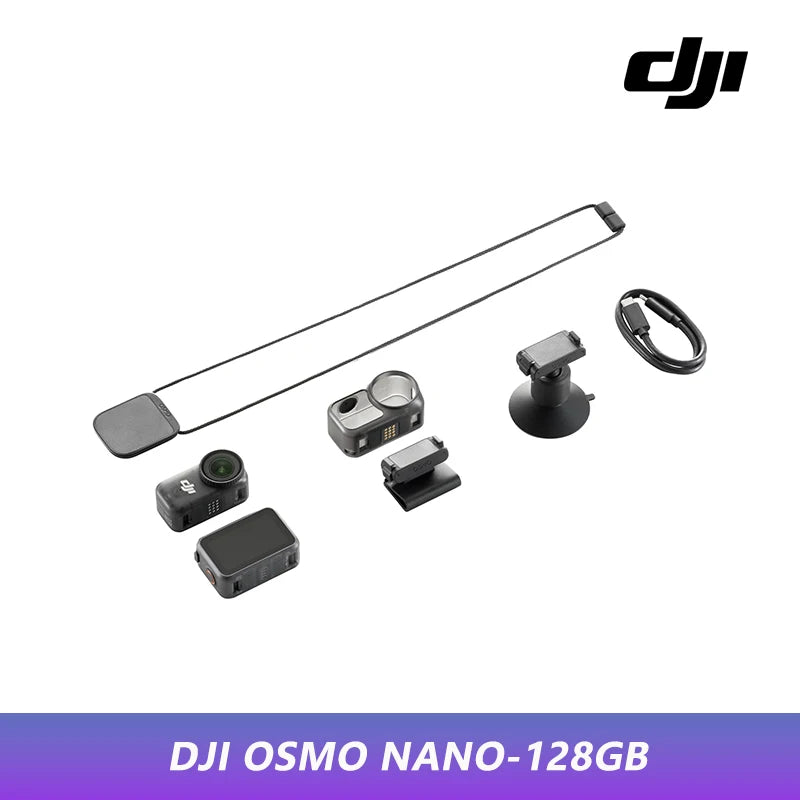DJI Osmo Nano Bundle Standard 128G / 64GB Kleine Kamera Vlog 4K/60fps & 143° Weitwinkel-Sichtfeld Brandneuer 1/1.3" Sensor Dual DJI Mikrofone Neu Original