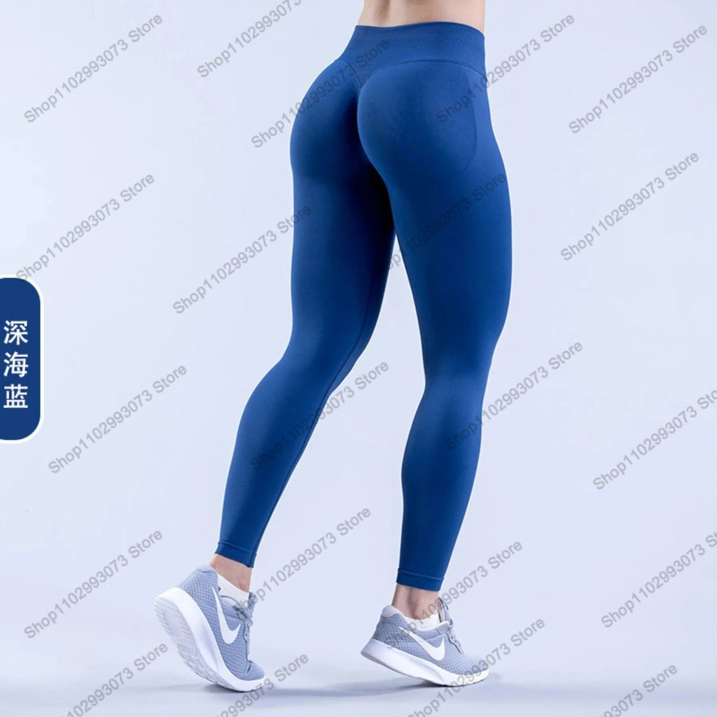 Damen High Waist Nahtlose Yoga Leggings Bauchkontrolle Po-Lifting Workout Hose Weiche Athletic Leggings für Fitnessstudio Fitness Laufen