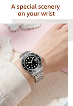ADDIES Luxus Damenarmbanduhren Elegant Klassische 36mm Business Damenuhr BGW9 Leuchtend Wasserdicht Edelstahl Quarz Damenuhren