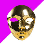 Maskerade Maske Metallic Farbe Halloween Maske Vollgesicht Für Frauen Männer Cosplay Maskerade Kostüm Zubehör