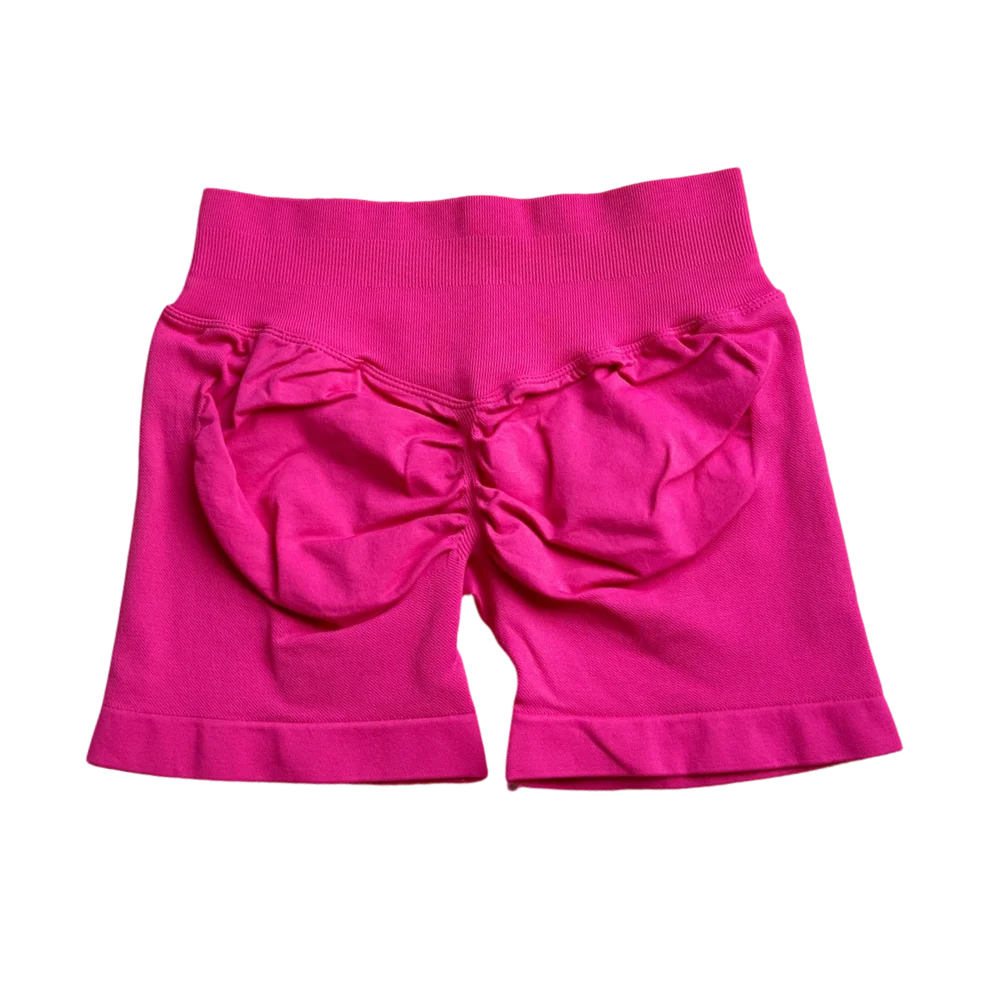 Impact Shorts 4.5" Nahtlos, hochelastisch, niedrig gerippter Bund, dezenter Po-Kontur-Shorts, Fitness Workout Yoga Gym Shorts