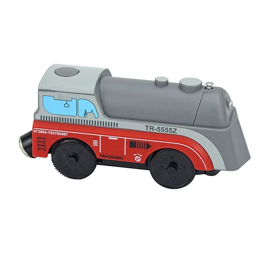 Holz-Lokomotive, magnetische elektrische Eisenbahn-Spielzeuge, passend für Biro-Holz-Druckguss-Schlitz-Eisenbahnstrecke, pädagogisches Spielzeug für Kinder