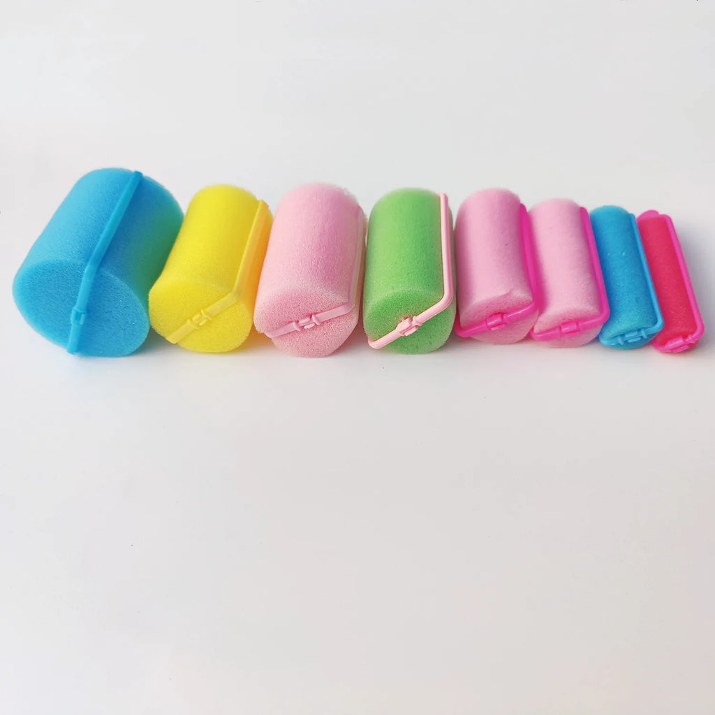 6-14 Stück weiche Schaumstoffkissen-Lockenwickler für Haare, Lockenwickler für Friseursalons, DIY-Locken, Friseurset, DIY-Heimhairstyling-Werkzeuge