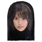 3D realistische japanische weibliche Star-Gesichtsmaske Neuheit Cosplay Kopfbedeckung Atmungsaktive Sturmhaube für Live-Stream Streichparty Halloween