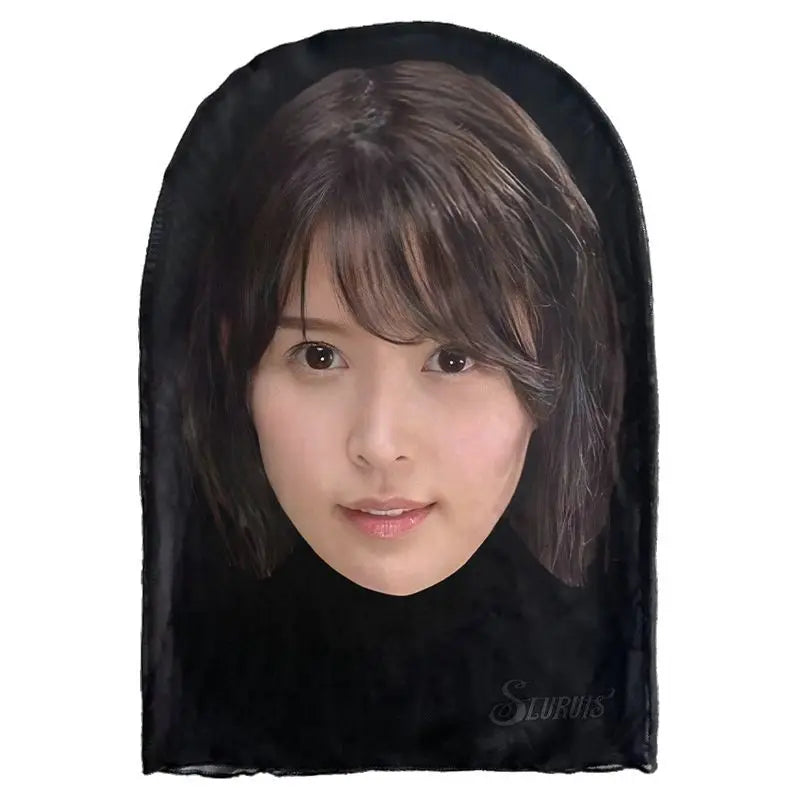 3D realistische japanische weibliche Star-Gesichtsmaske Neuheit Cosplay Kopfbedeckung Atmungsaktive Sturmhaube für Live-Stream Streichparty Halloween