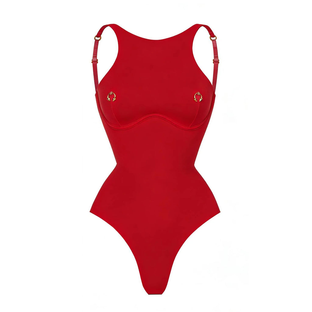 2026 2tlg. sexy Damen-Badeanzug, einteilig, weibliche Bademode, unifarben, Biquini, hoch geschnitten, Monokini, Push-Up-Badeanzüge, Strandmode