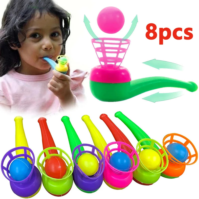2-8 Stück bunte Plastikröhrchen Blasball Kinder-Puzzlespielzeug Klassische magische schwebende Blasball-Spielzeuge Baby-Gleichgewichtstraining-Spiel Hauptbild