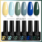 LILYCUTE 7ML 6PCS Neon Gel Nagellack Set fluoreszierend Farbwechsel Semi Permanent Soak Off Maniküre-Kit Nail Art Gel