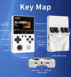 Neue Handheld-Spielekonsole mit Multi-Plattform-Unterstützung, HD-IPS-Bildschirm, 3D-Joystick, ergonomische Spielekonsole GB350