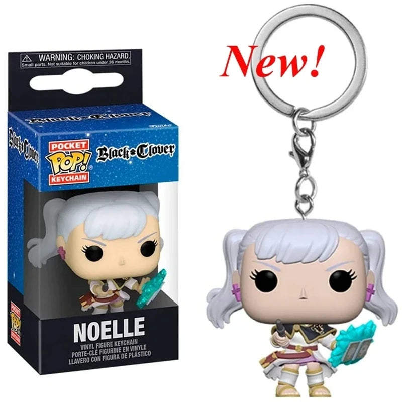 NEUESTE Ankunft FUNKO mit Box Schlüsselanhänger Black Clover Asta Noelle Yami Vinyl Actionfigur Schlüsselanhänger Sammlerstück Modell Spielzeug