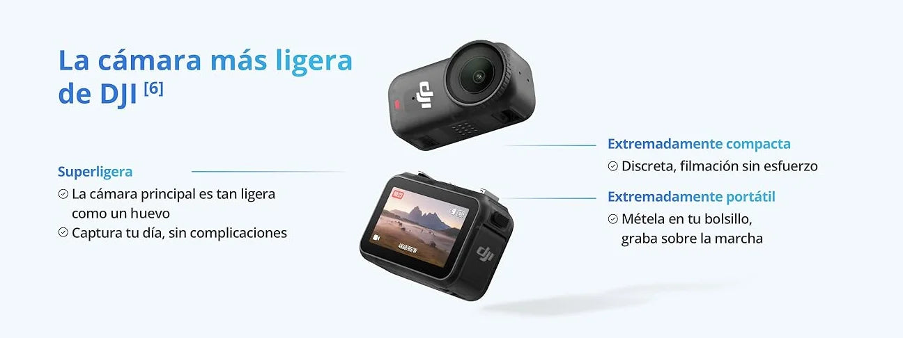 DJI OSMO NANO Leichte Sport-Action-Videokameras 1/1,3″-Sensor 143° Weitwinkel Tragbare Kamera für Radfahren, Laufen, Vlogging