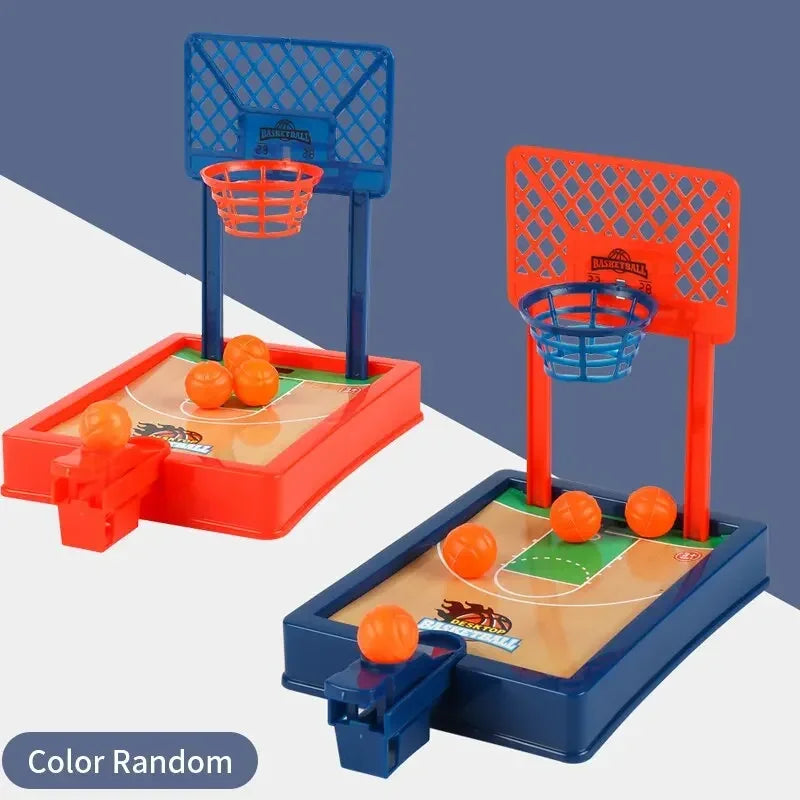 Basketballspiel. Mini-Tischplatte, tragbar für Reisen oder Büro. Spielset für drinnen und draußen. Lustiges Sport-Neuheitenspielzeug oder Geschenk